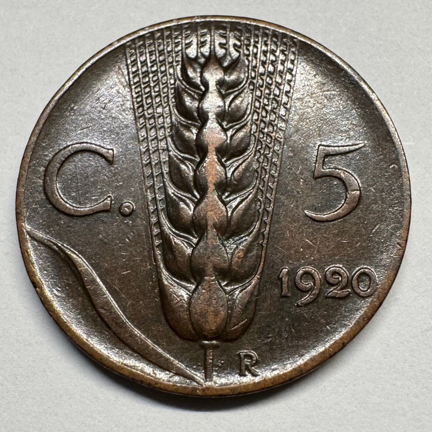 1920 Italy 5 Centesimi - Beautiful Coin - #B-054