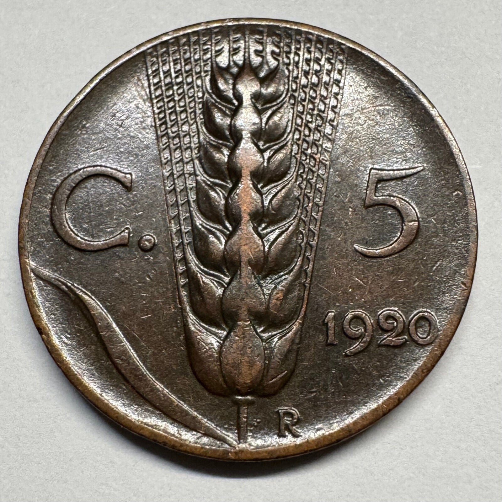 1920 Italy 5 Centesimi - Beautiful Coin - #B-054