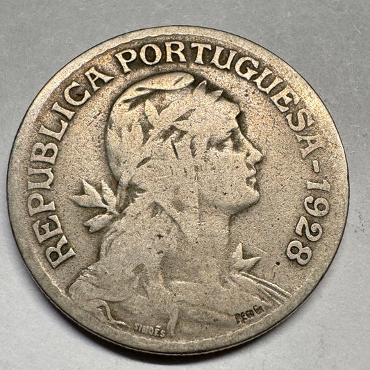 1928 Portugal 1 Escudo - Beautiful Coin - #A-057