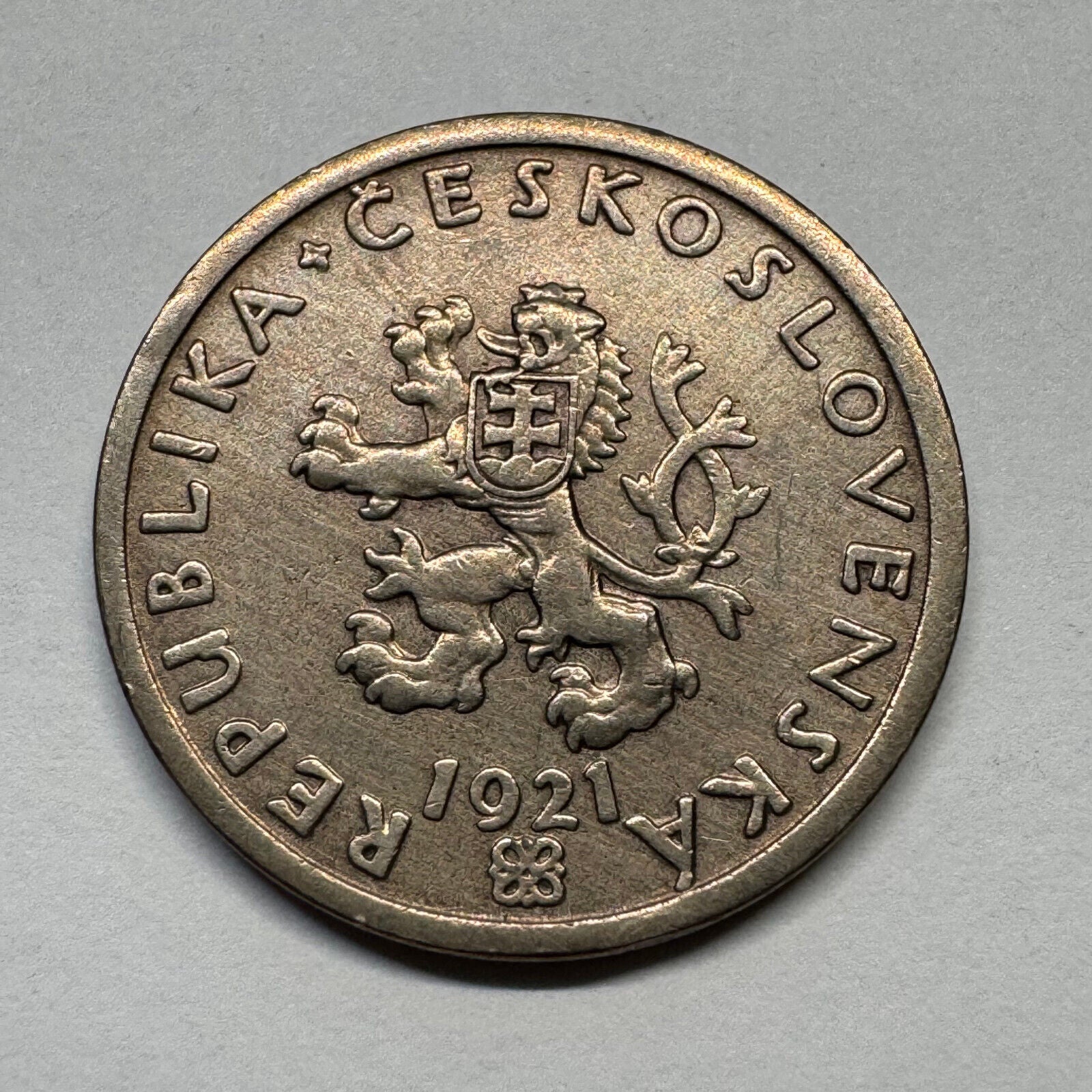 1921 Czechoslovakia 20 Haleru - Beautiful Coin - #B-054