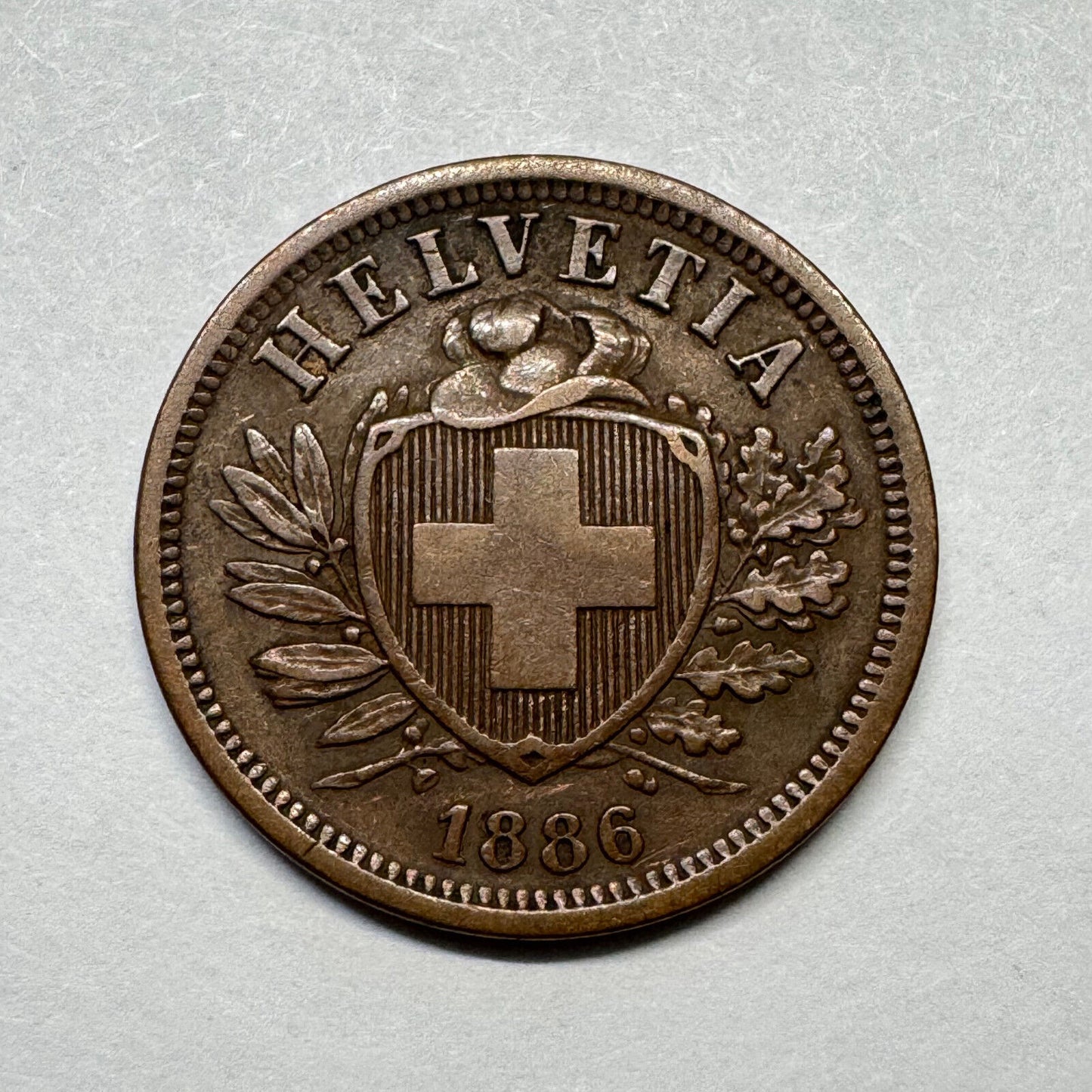 1886 Switzerland 2 Rappen - Beautiful Coin - #B-010