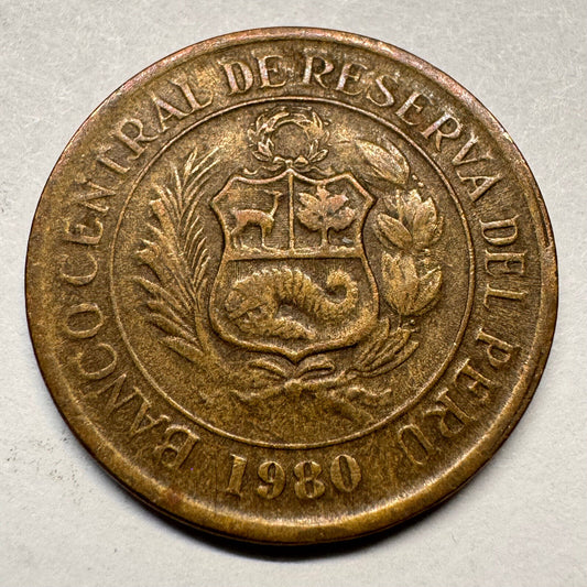 1980 Peru 5 Soles - Beautiful Coin - #A-053