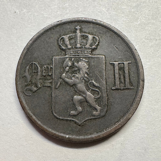 1877 Norway 1 Ore - Beautiful Coin - #A-077
