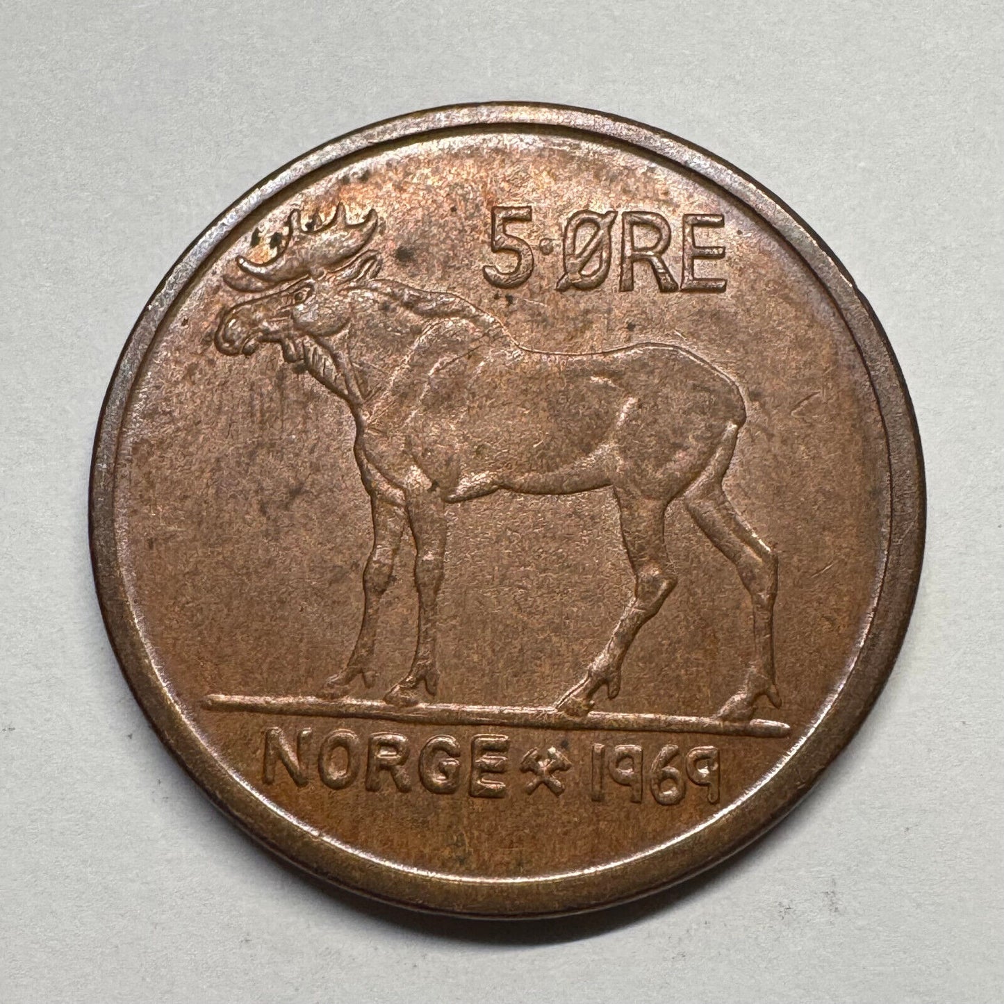 1969 Norway 5 Ore - Beautiful Coin - #B-056
