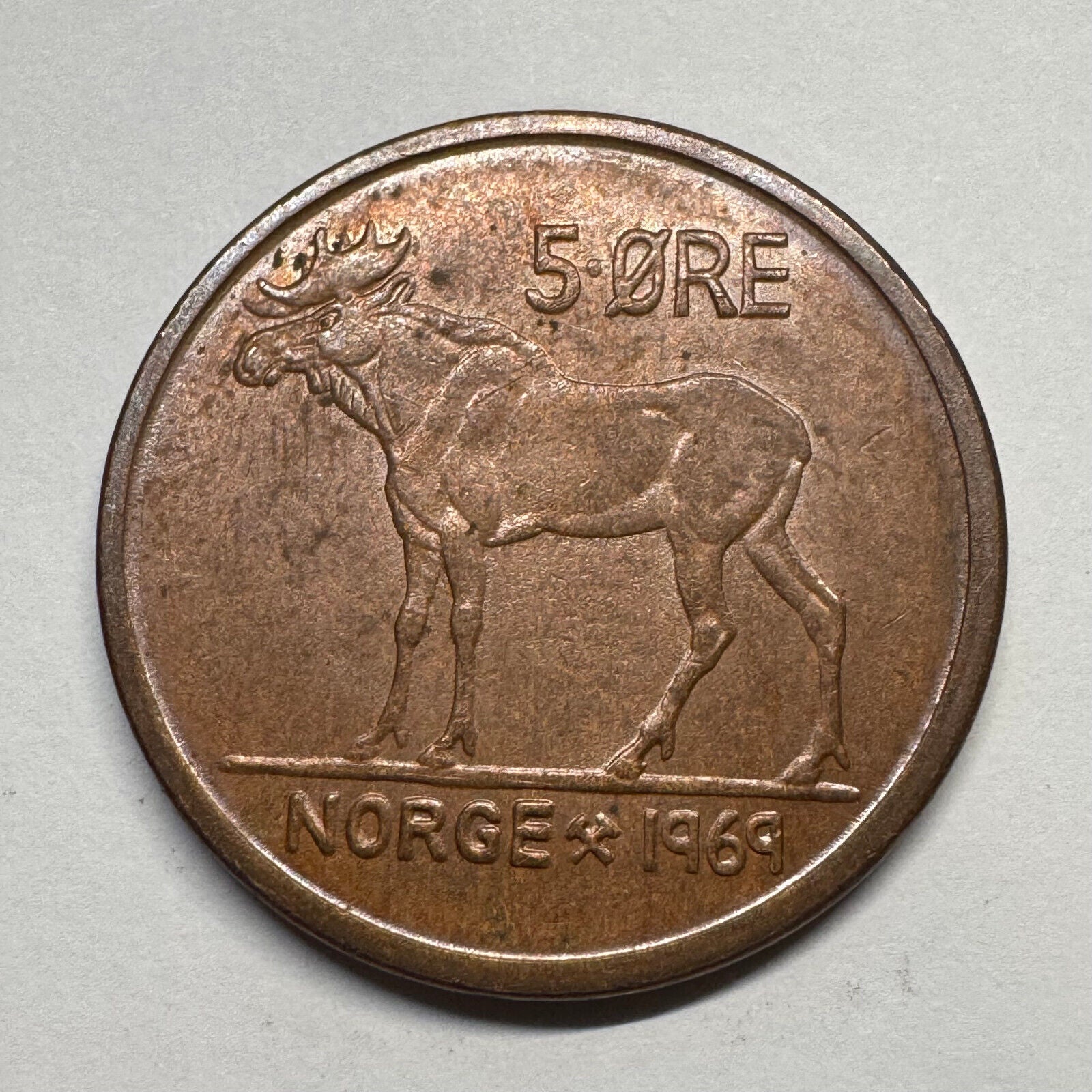 1969 Norway 5 Ore - Beautiful Coin - #B-056