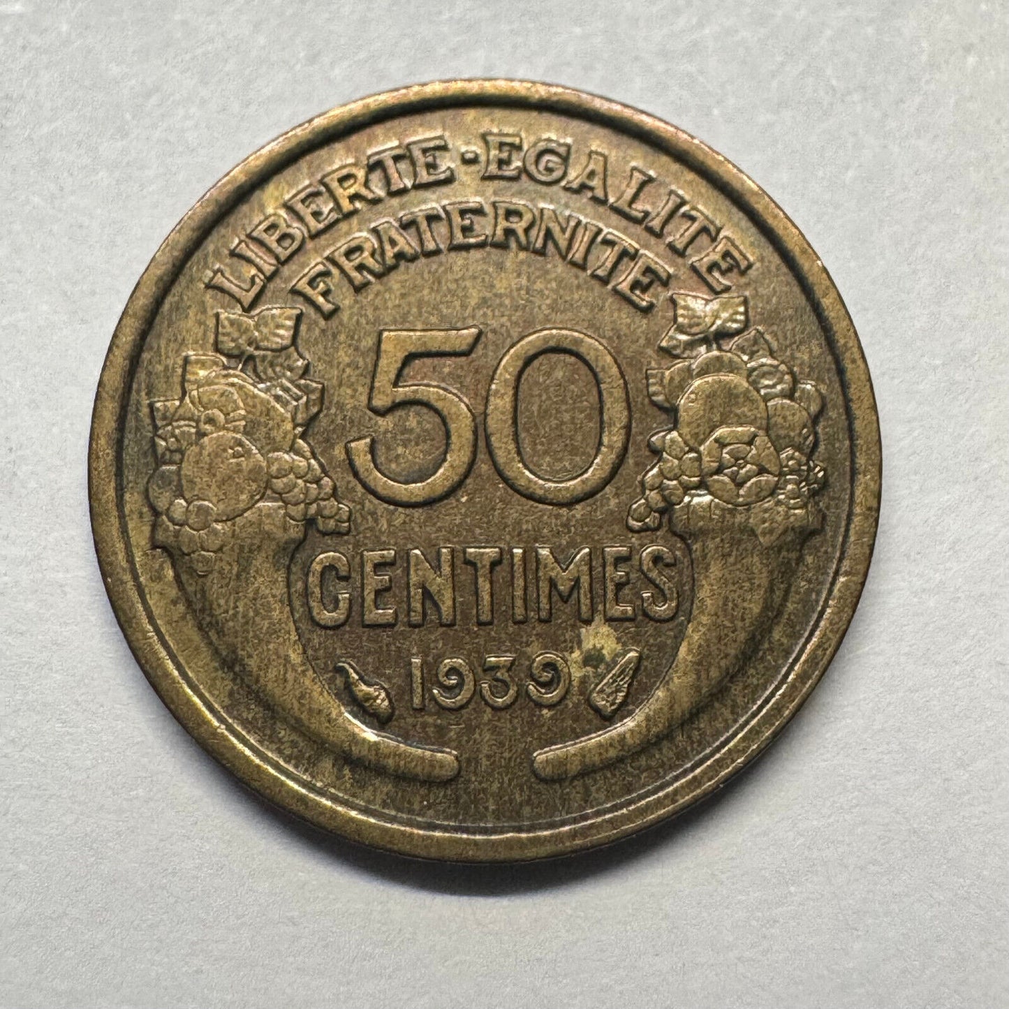 1939 France 50 Centimes - Beautiful Coin - #A-099