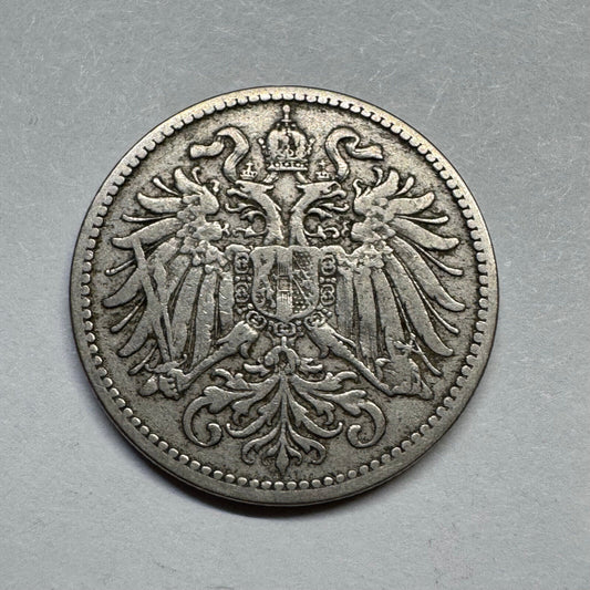1895 Austria 10 Heller - Beautiful Coin - #A-100