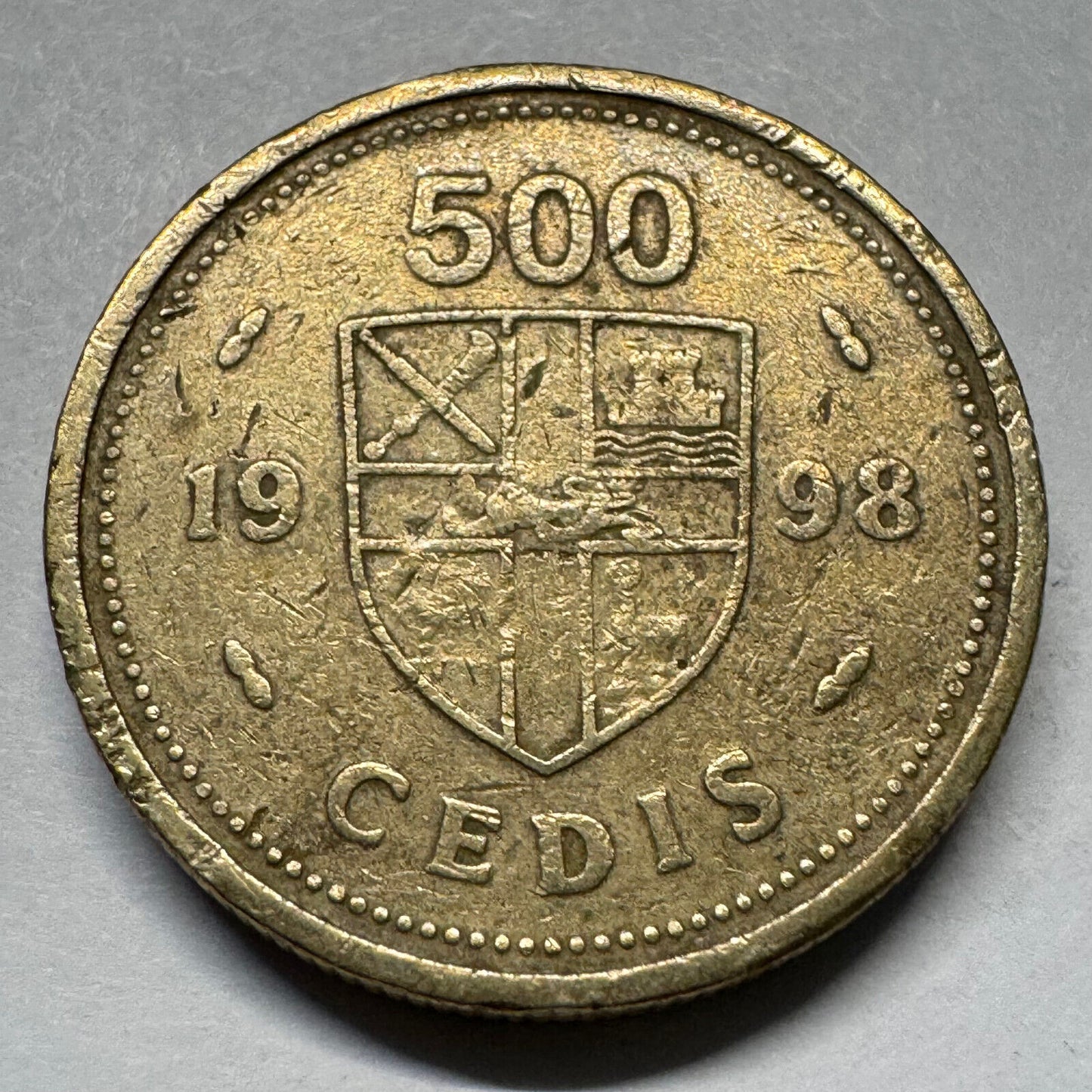 1998 Ghana 500 Cedis - Beautiful Coin - #A-068