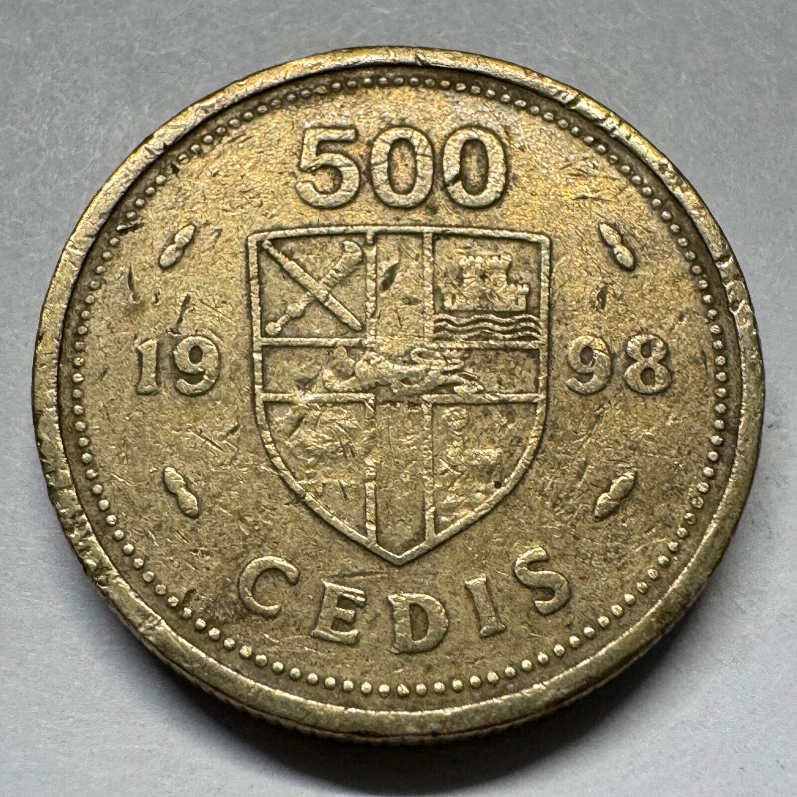 1998 Ghana 500 Cedis - Beautiful Coin - #A-068