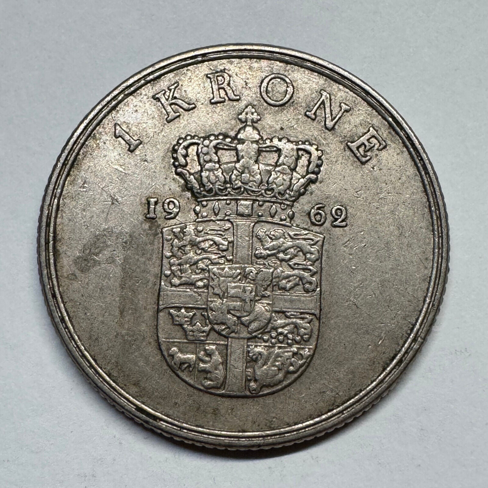 1962 Denmark 1 Krone - Beautiful Coin - #B-055