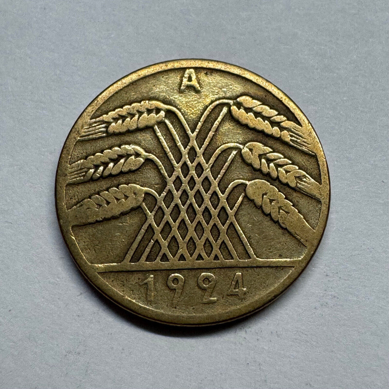 1924 Germany 10 Rentenpfennig - Beautiful Coin - #B-020
