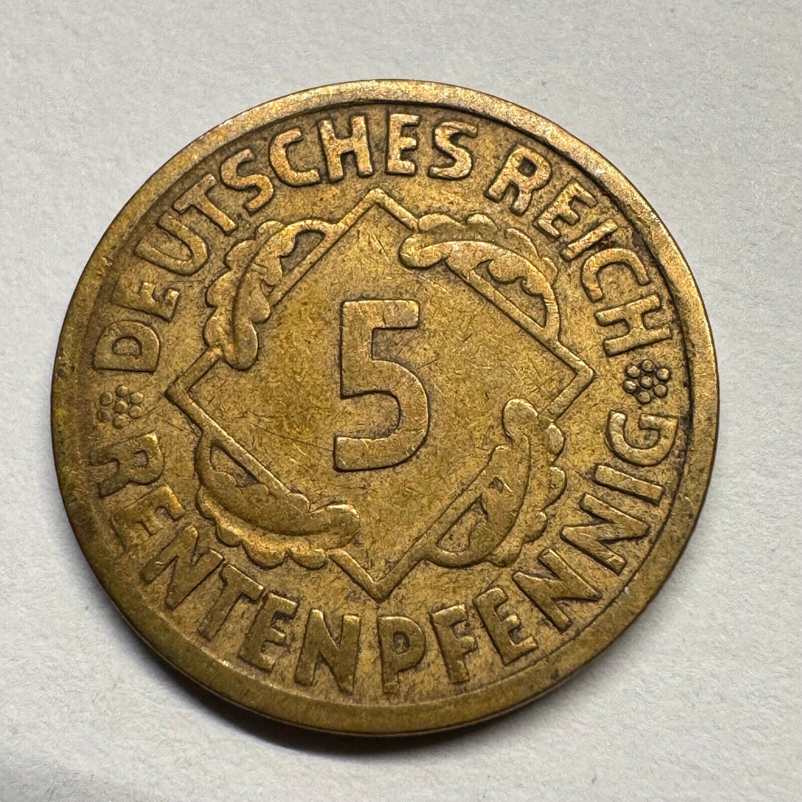 1924 Germany 5 Rentenpfennig - Beautiful Coin - #B-057
