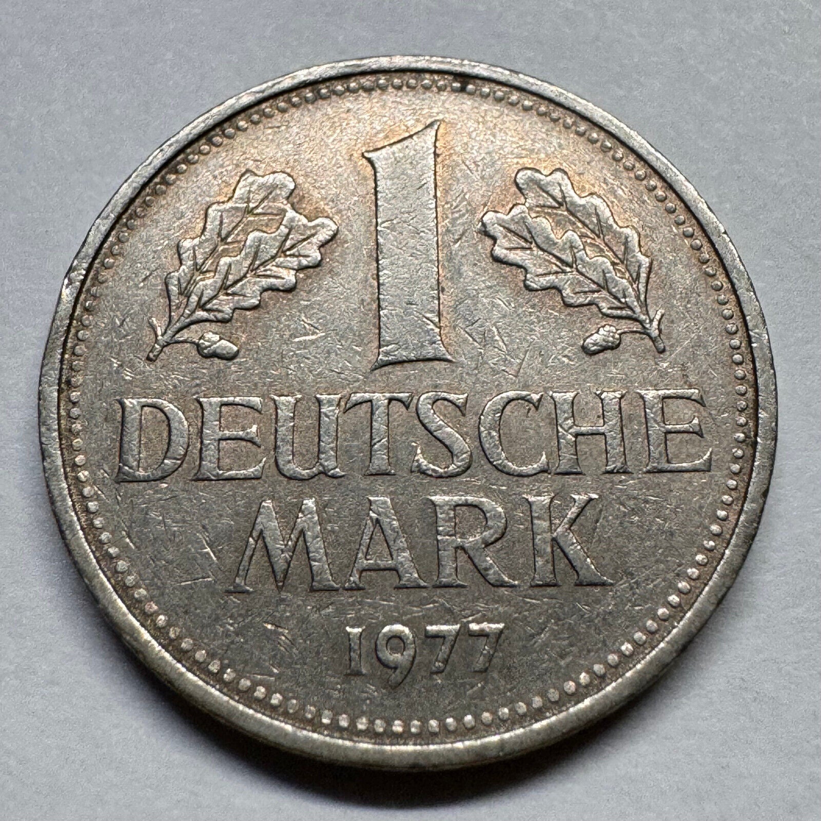 1977 Germany 1 Mark - F - Beautiful Coin - #A-055