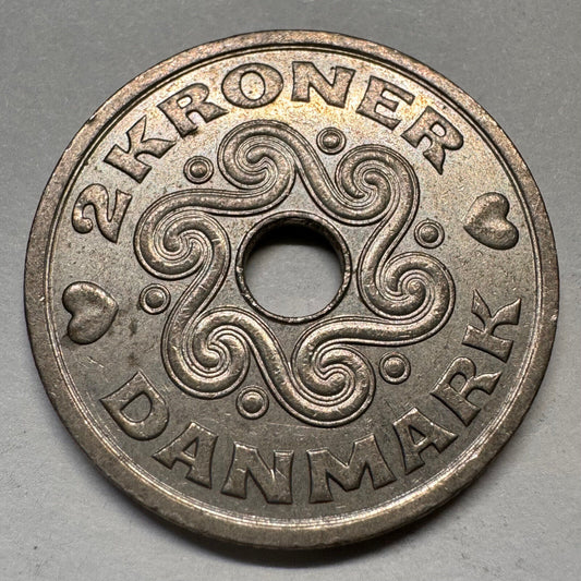 1995 Denmark 2 Kroner - Beautiful Coin - #A-062