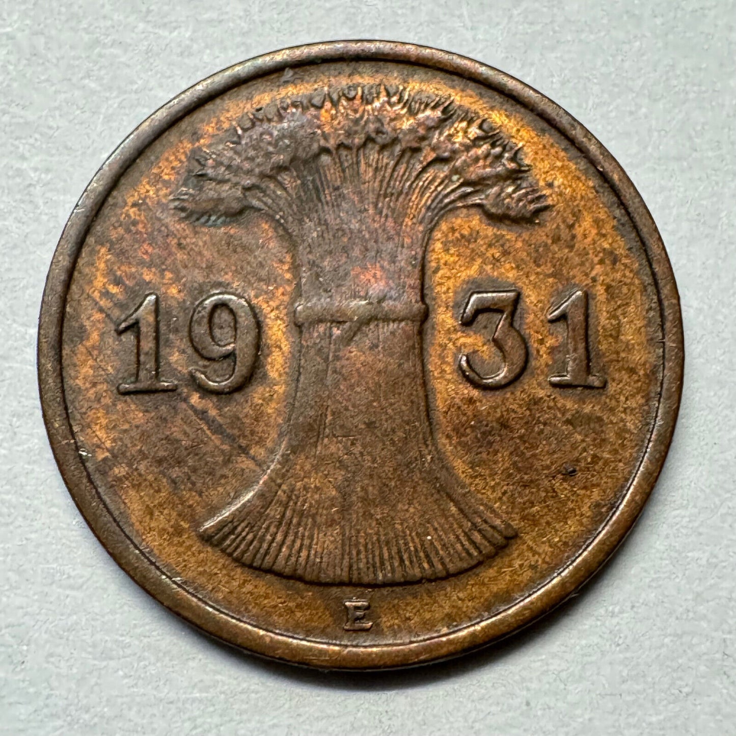 1931 Germany 1 Reichspfennig - Beautiful Coin - #A-091