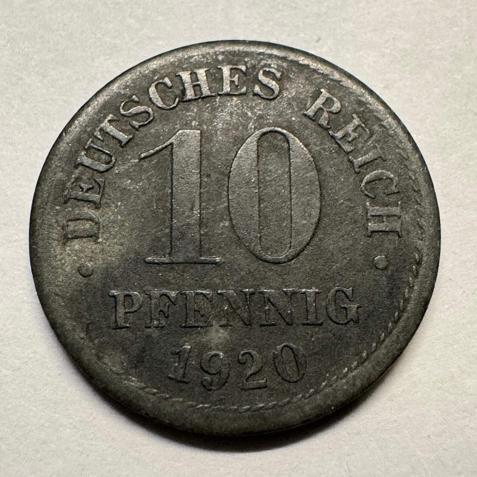 1920 Germany 10 Pfennig - Beautiful Coin - #A-091
