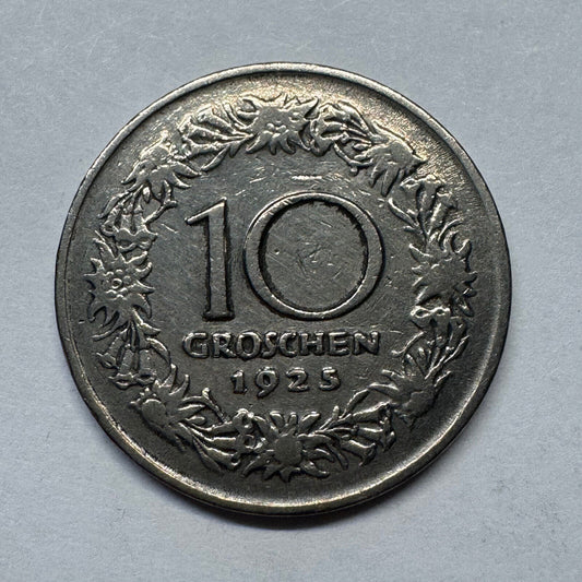 1925 Austria 10 Groschen - Beautiful Coin - #B-037