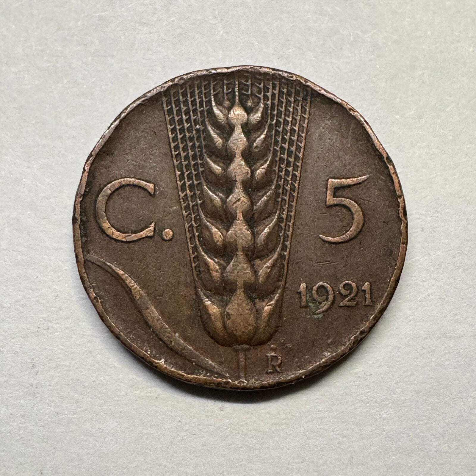 1921 Italy 5 Centesimi - Beautiful Coin - #B-001