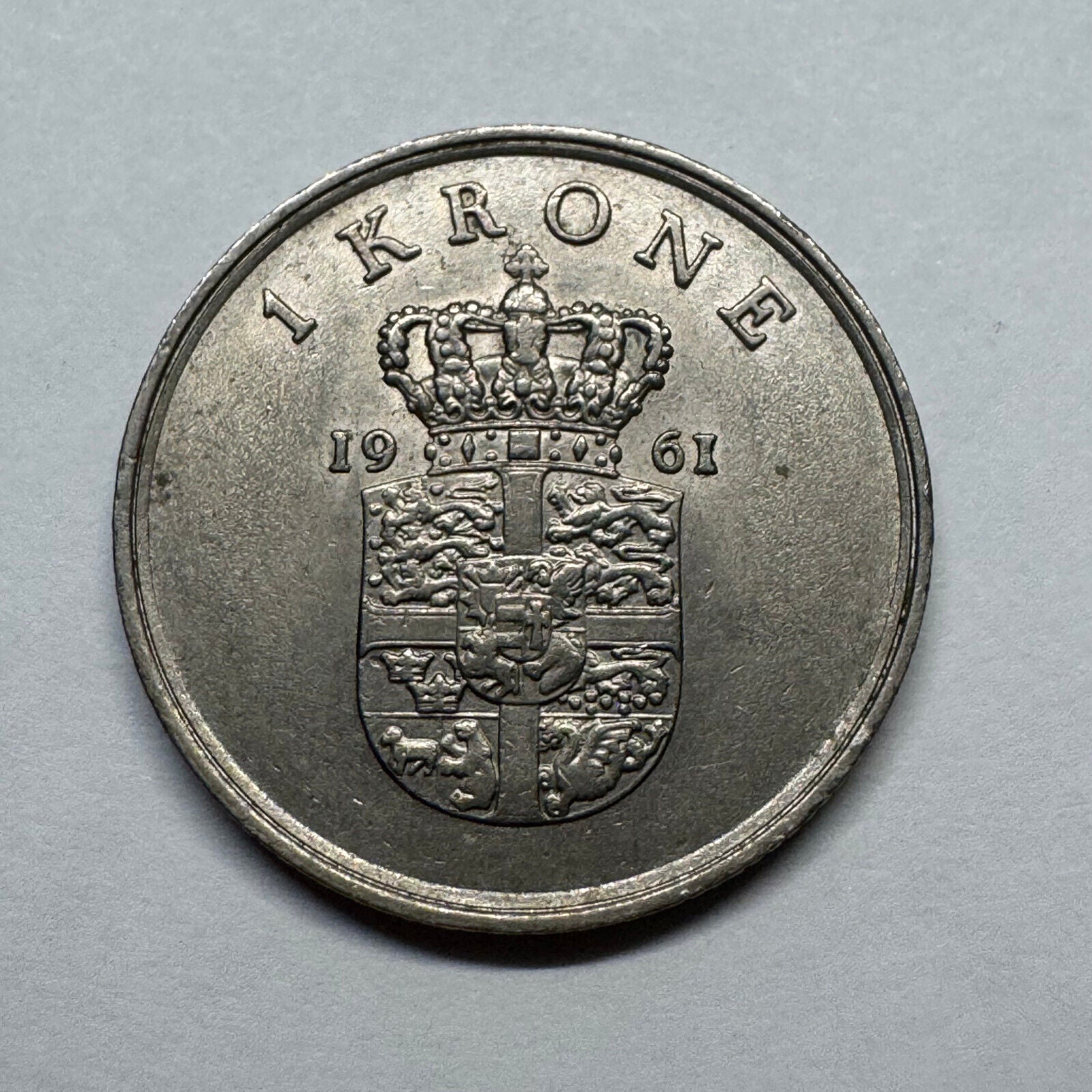 1961 Denmark 1 Krone - Beautiful Coin - #B-023