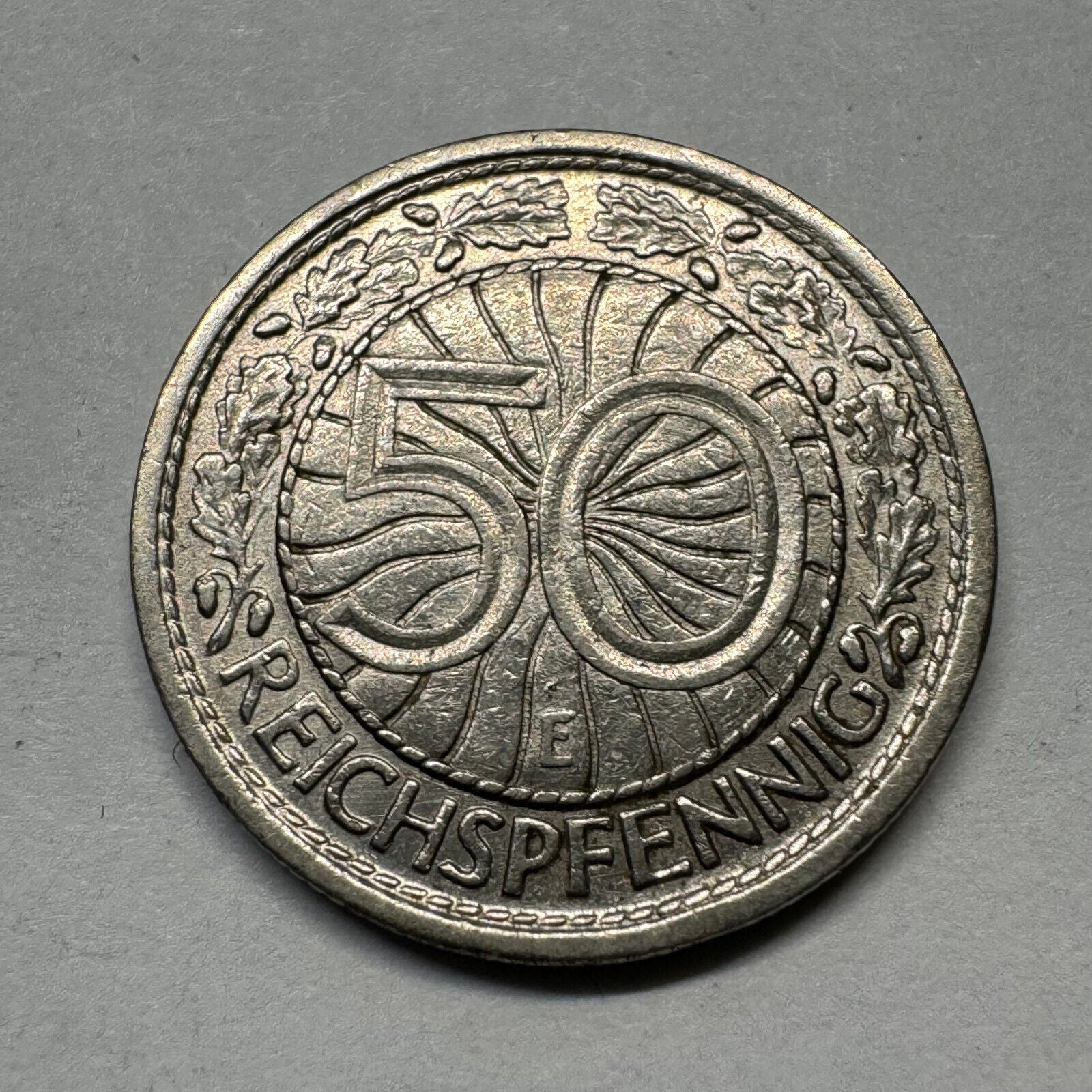 1928 Germany 50 Reichspfennig - E - Beautiful Coin - #A-010
