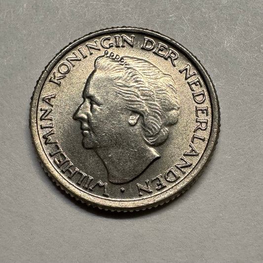 1948 Netherlands 10 Cents - Beautiful Coin - #A-068