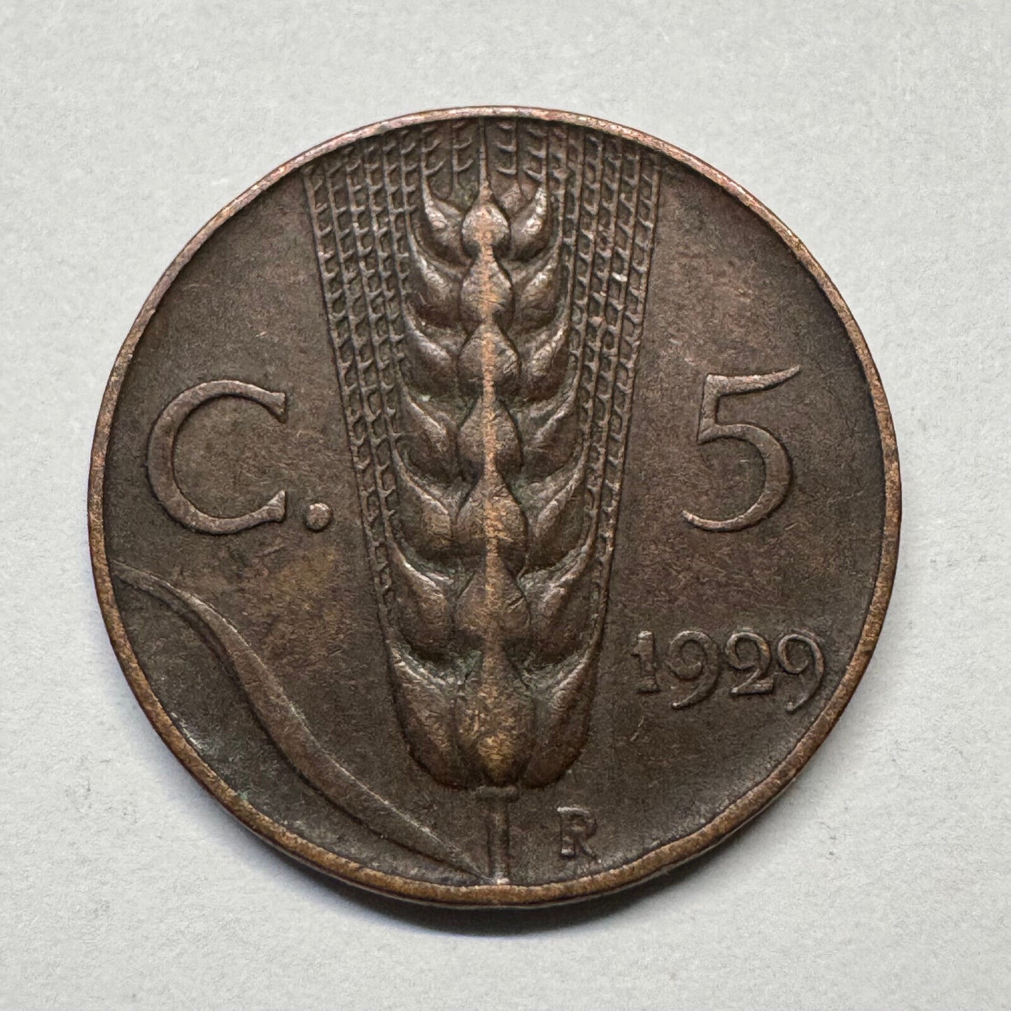 1929 Italy 5 Centesimi - Beautiful Coin - #B-060