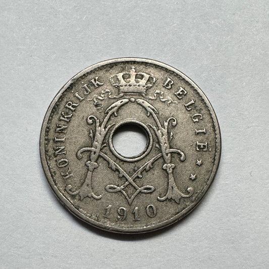 1910 Belgium 5 Centimes - Beautiful Coin - #B-018