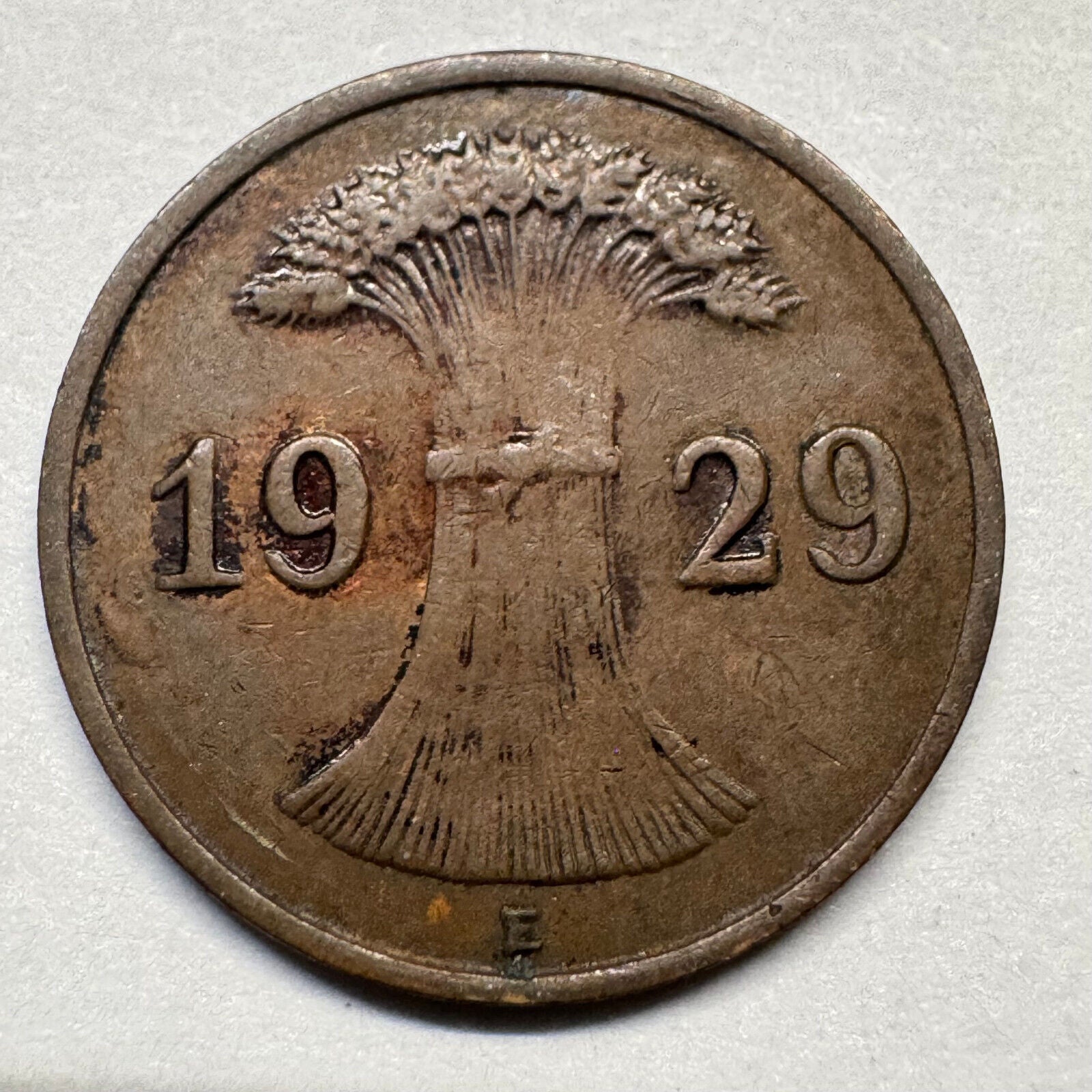 1929 Germany 1 Reichspfennig - Beautiful Coin - #A-093
