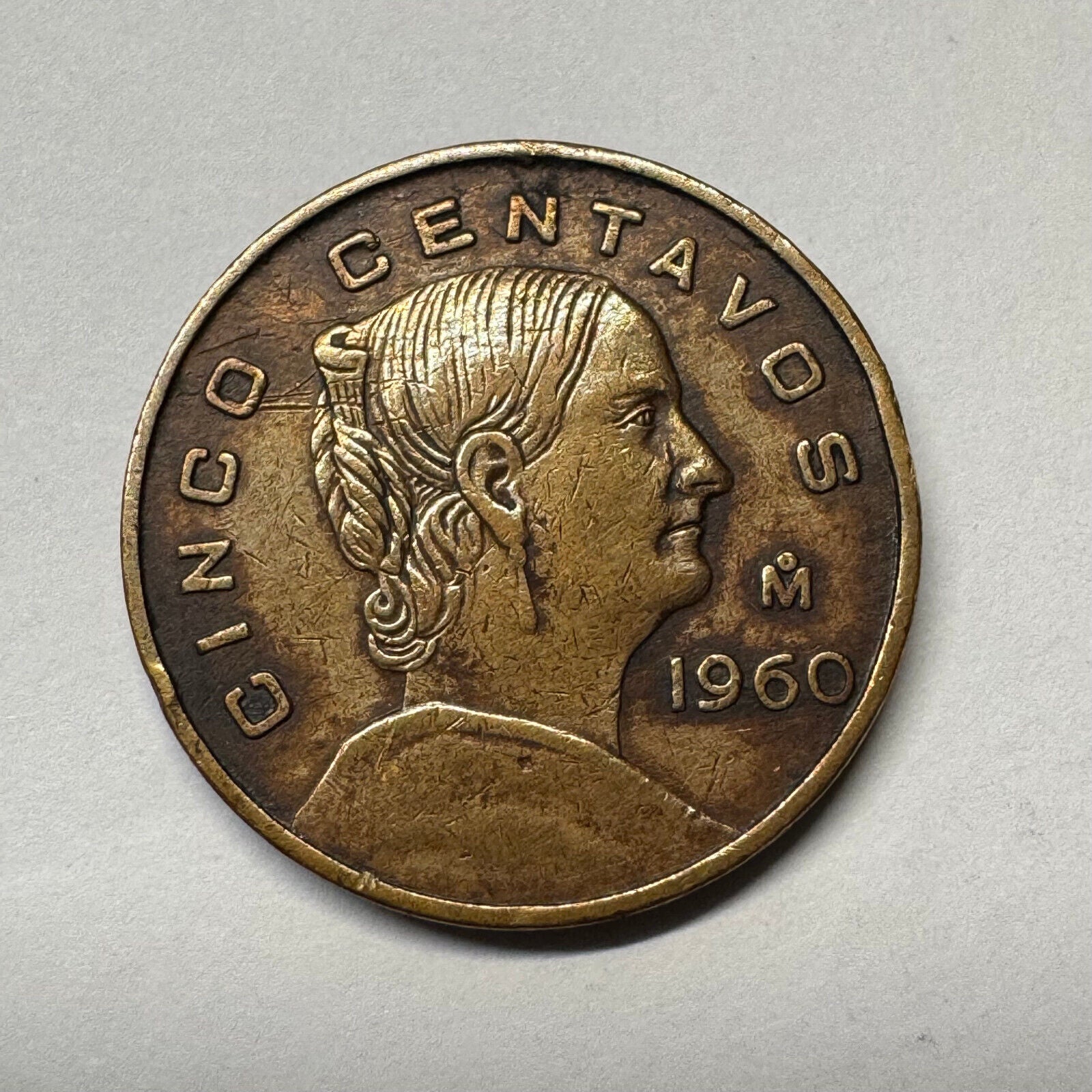 1960 Mexico 5 Centavos - Beautiful Coin - Lot #B-045