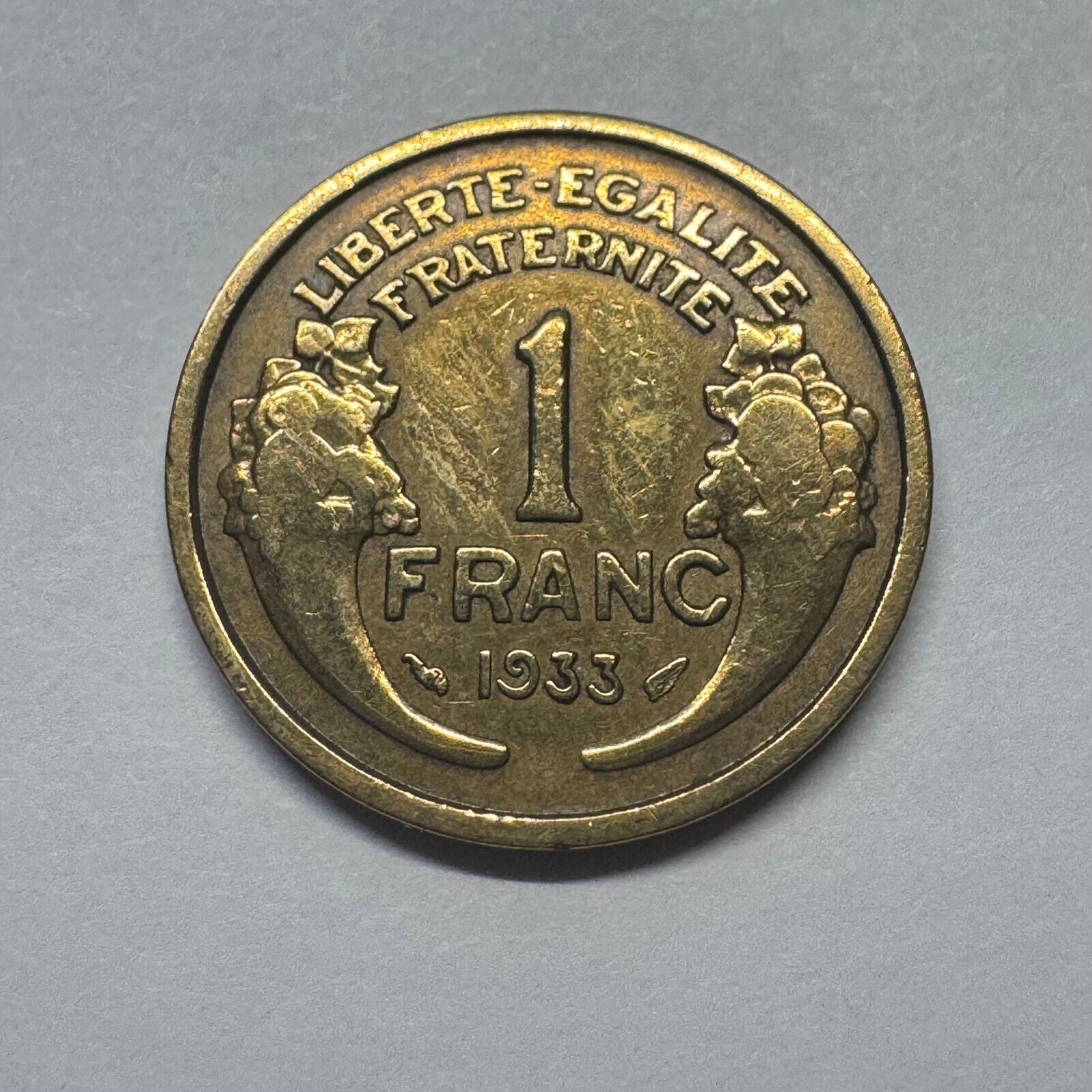 1933 France 1 Franc - Beautiful Coin - #A-099