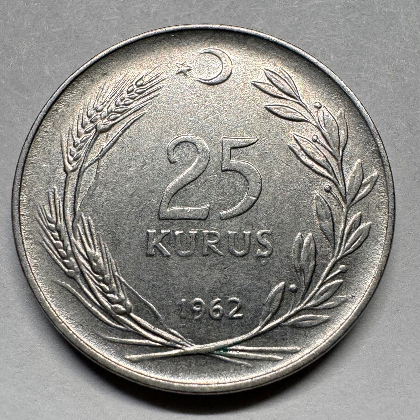 1962 Turkey 25 Kurus - Beautiful Coin - #A-043