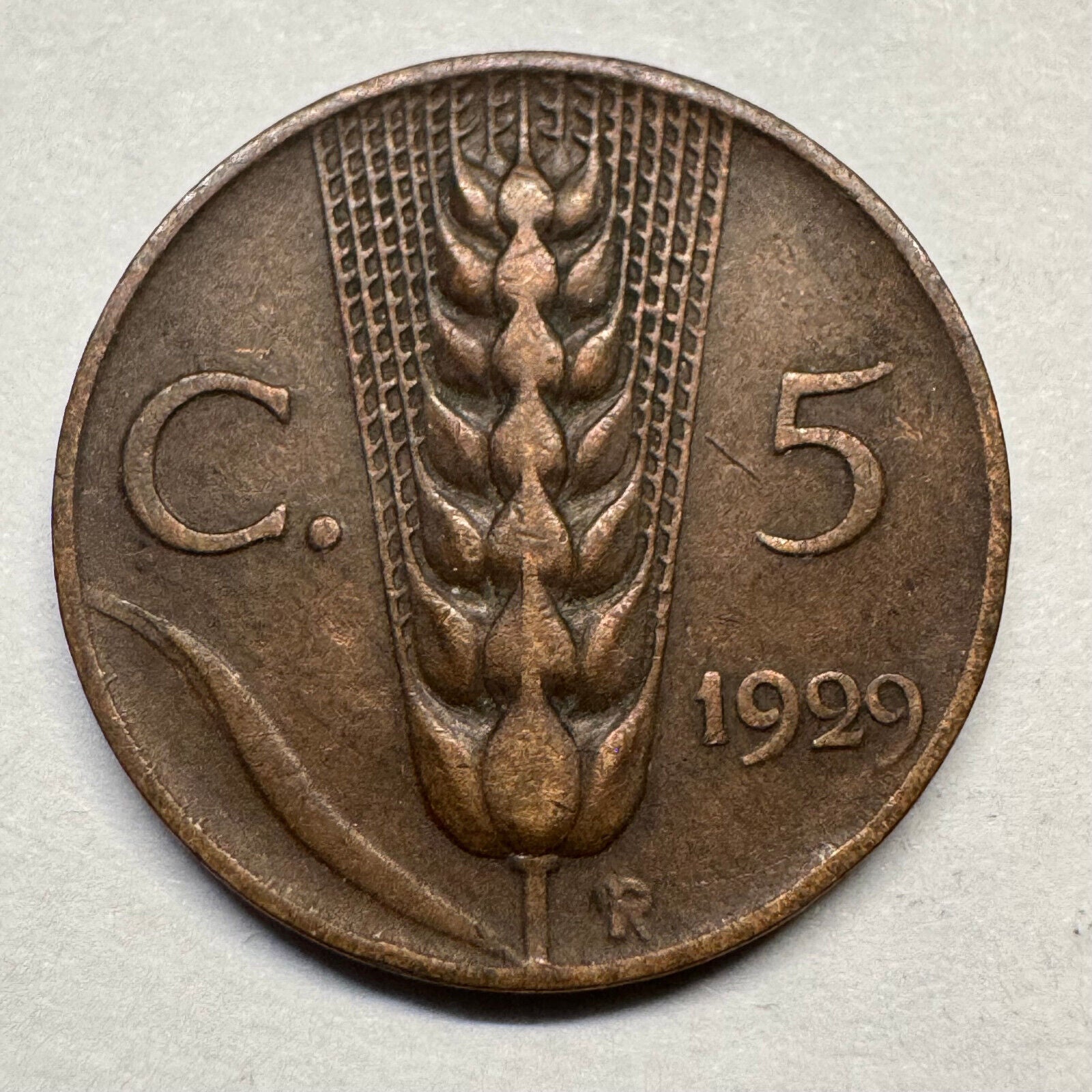 1929 Italy 5 Centesimi - Beautiful Coin - #A-093