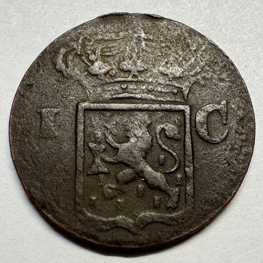 1837 Netherlands East Indies Indonesia 1 Cent/Duit - Beautiful Coin - #A-085