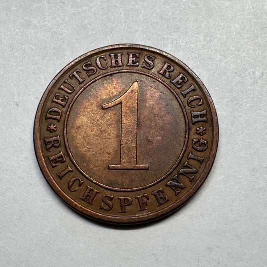 1931 Germany 1 Reichspfennig - Beautiful Coin - #A-097