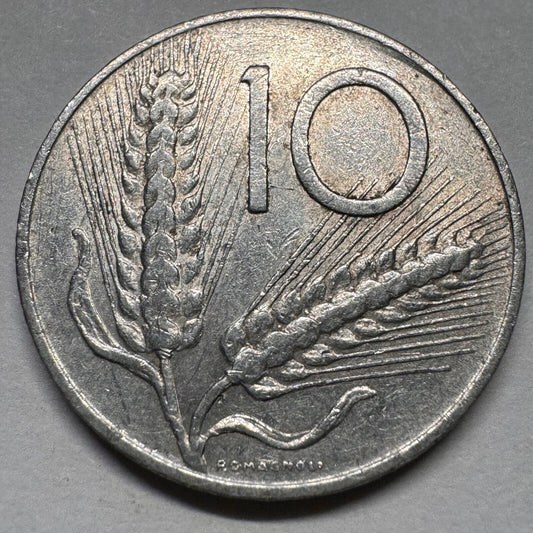 1955 Italy 10 Lire - Beautiful Coin - #A-067