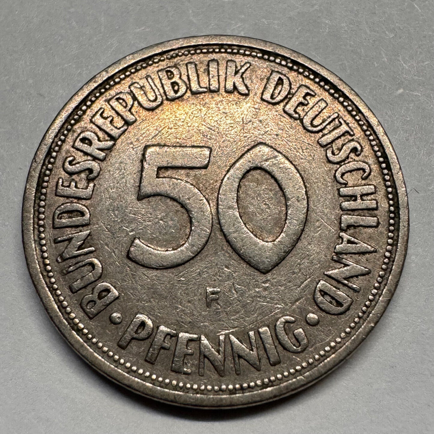 1950 Germany 50 Pfennig - F - Beautiful Coin - #A-052