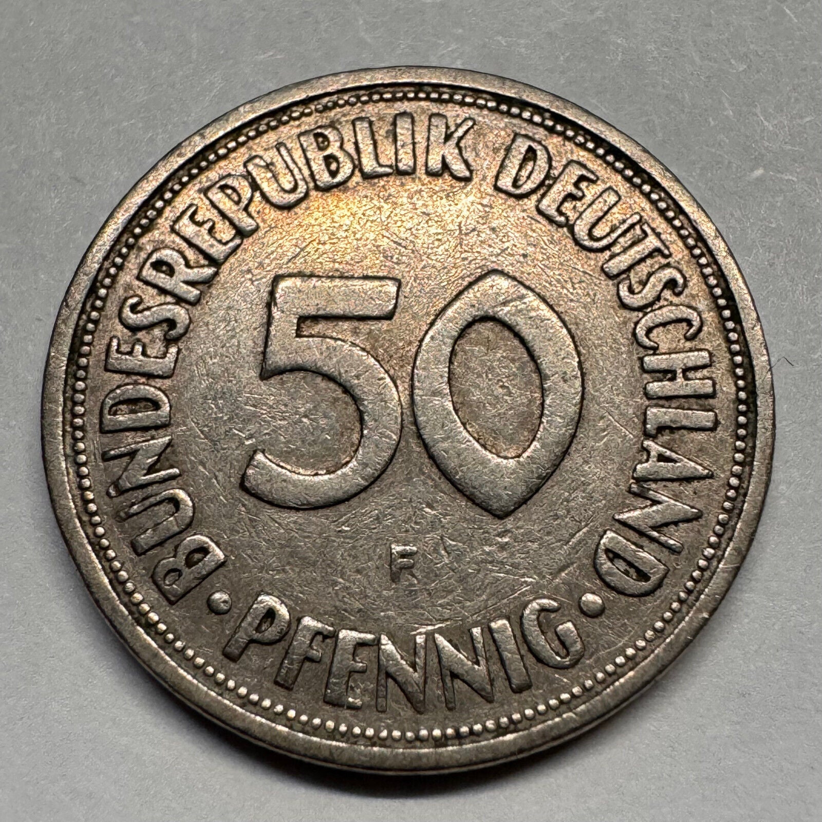 1950 Germany 50 Pfennig - F - Beautiful Coin - #A-052