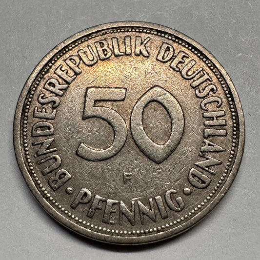 1950 Germany 50 Pfennig - F - Beautiful Coin - #A-052