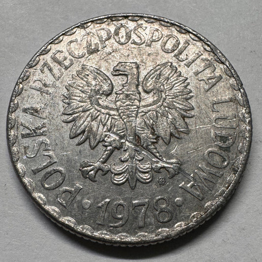 1978 Poland 1 Zloty - Beautiful Coin - #A-055