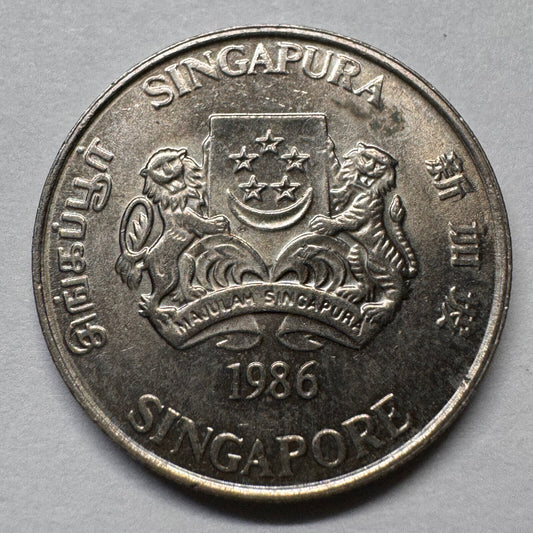 1986 Singapore 20 Cents - Beautiful Coin - #A-055