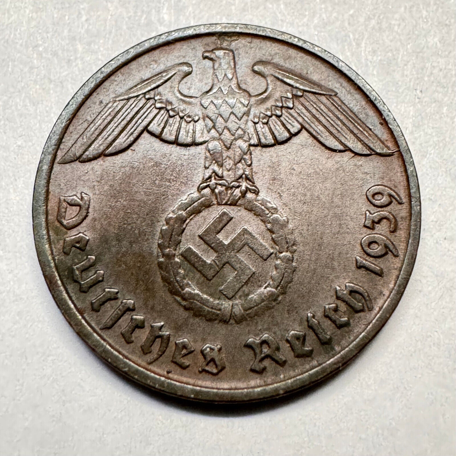 1939 Germany 2 Reichspfennig - Nazi Third Reich - #A-016