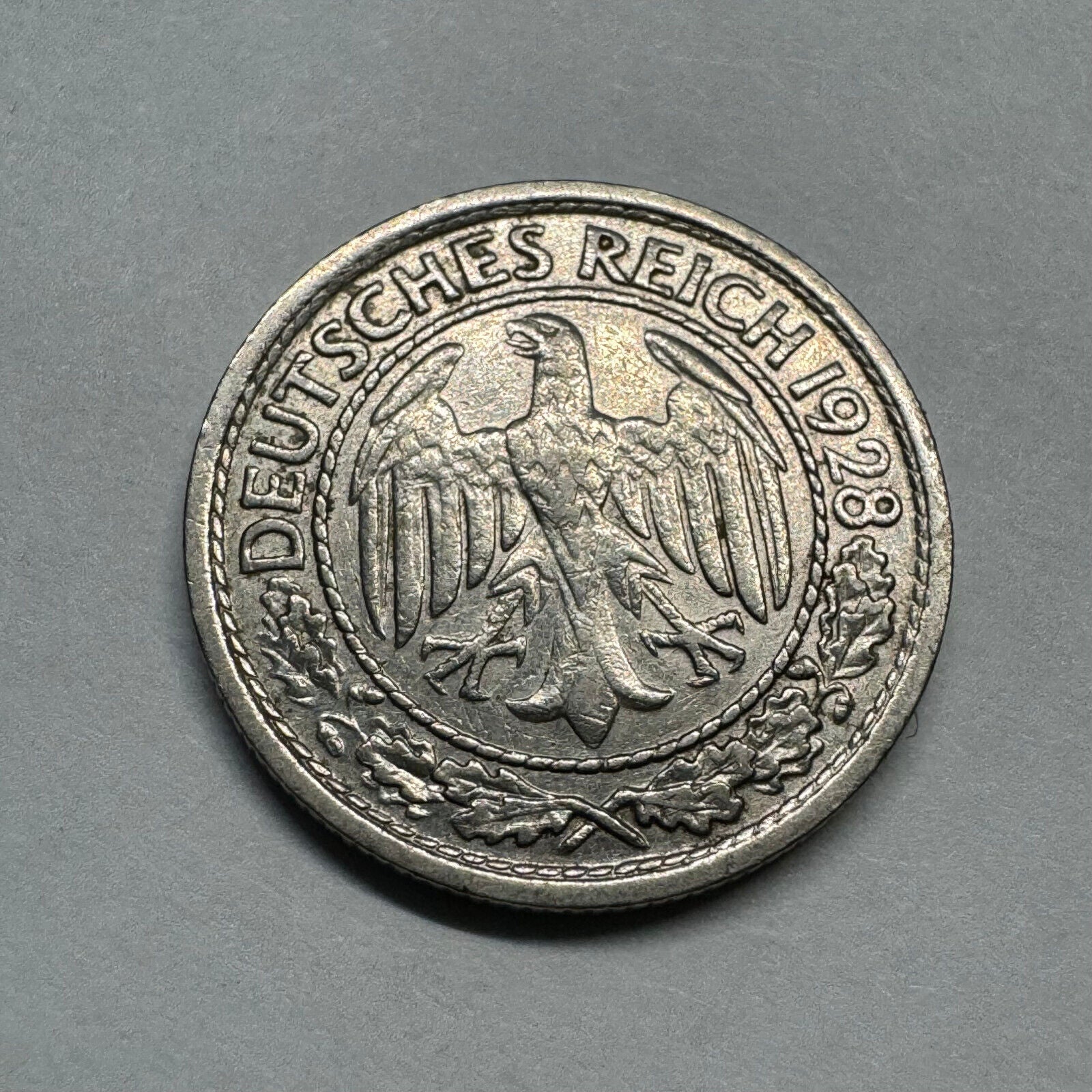 1928 Germany 50 Reichspfennig - E - Beautiful Coin - #A-010