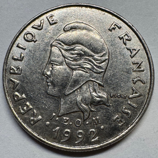 1992 French Polynesia 10 Francs - Beautiful Coin - #A-075