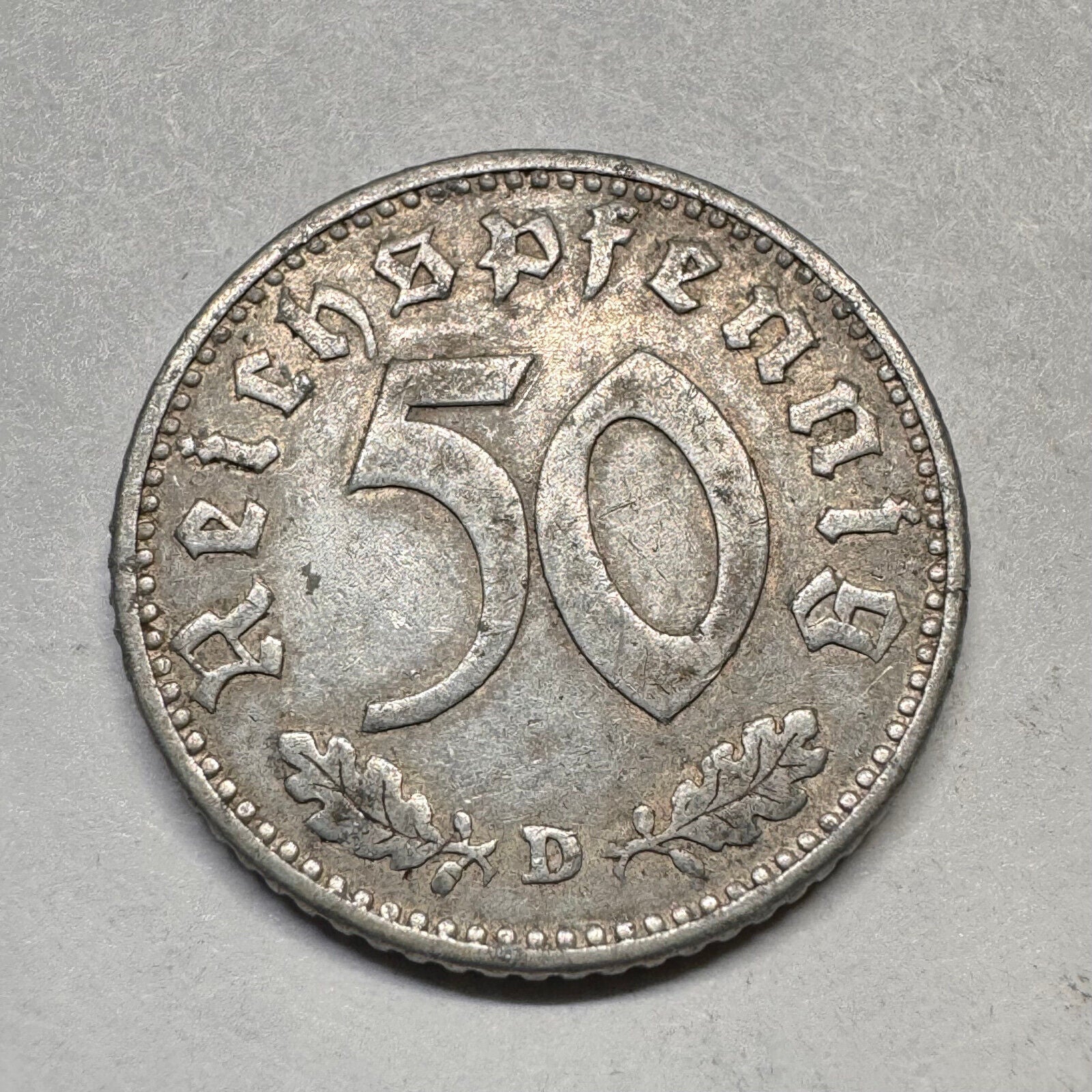 1935 Germany 50 Reichspfennig - D - Beautiful Coin - #A-013