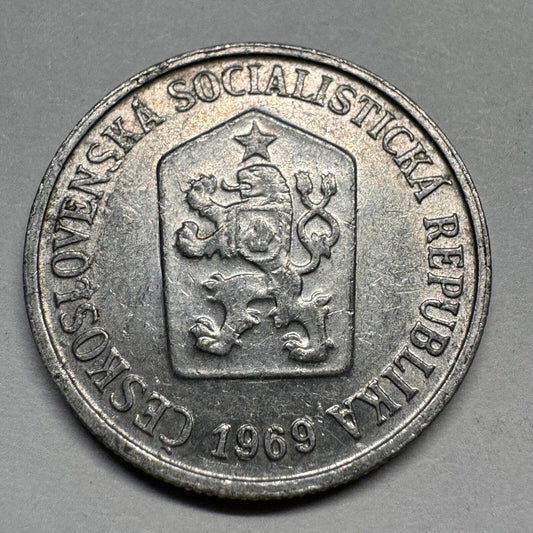 1969 Czechoslovakia 10 Haleru - Beautiful Coin - #A-050