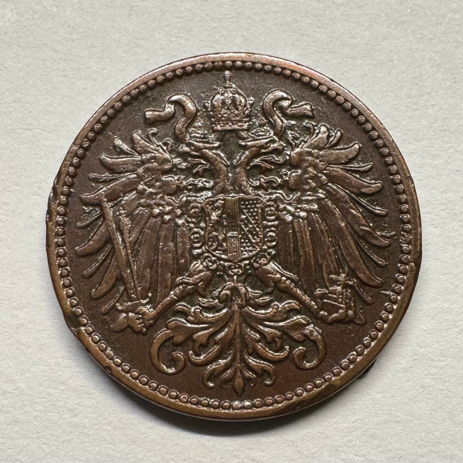 1913 Austria 2 Heller - Beautiful Coin - #B-058