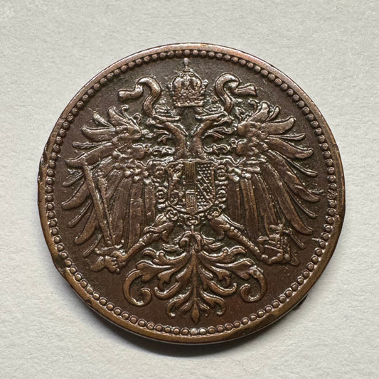 1913 Austria 2 Heller - Beautiful Coin - #B-058