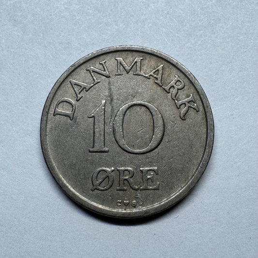 1957 Denmark 10 Ore - Beautiful Coin - #B-017