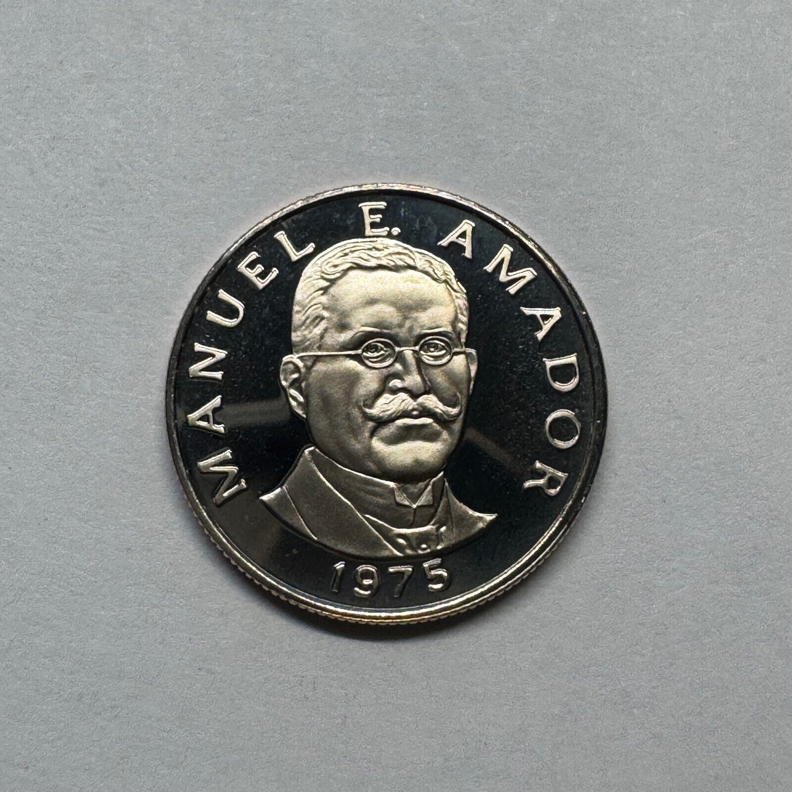 1975 Panama 10 Centesimos - Proof - Manuel Amado- Beautiful Coin - #B-006