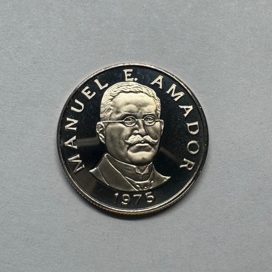 1975 Panama 10 Centesimos - Proof - Manuel Amado- Beautiful Coin - #B-006